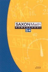 Saxon Math 5/4 Homeschool Student Edition 3rd Edition 2005 | Saxon Math