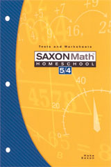 Saxon Math 5/4 Homeschool Testing Book 3rd Edition | Saxon Math