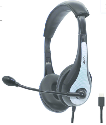 Avid Products AE-36 Headset USB-C Plug White | Headphones & Listening Centers